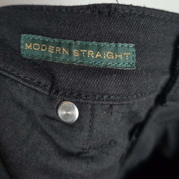 Ralph Lauren, LRL Black Modern Straight Mid Rise Jeans Pants, Women's Size 8 - Picture 10 of 11